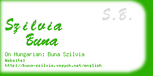 szilvia buna business card